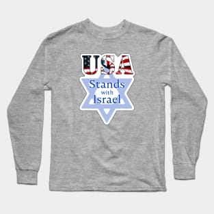 USA Stands with Israel Long Sleeve T-Shirt